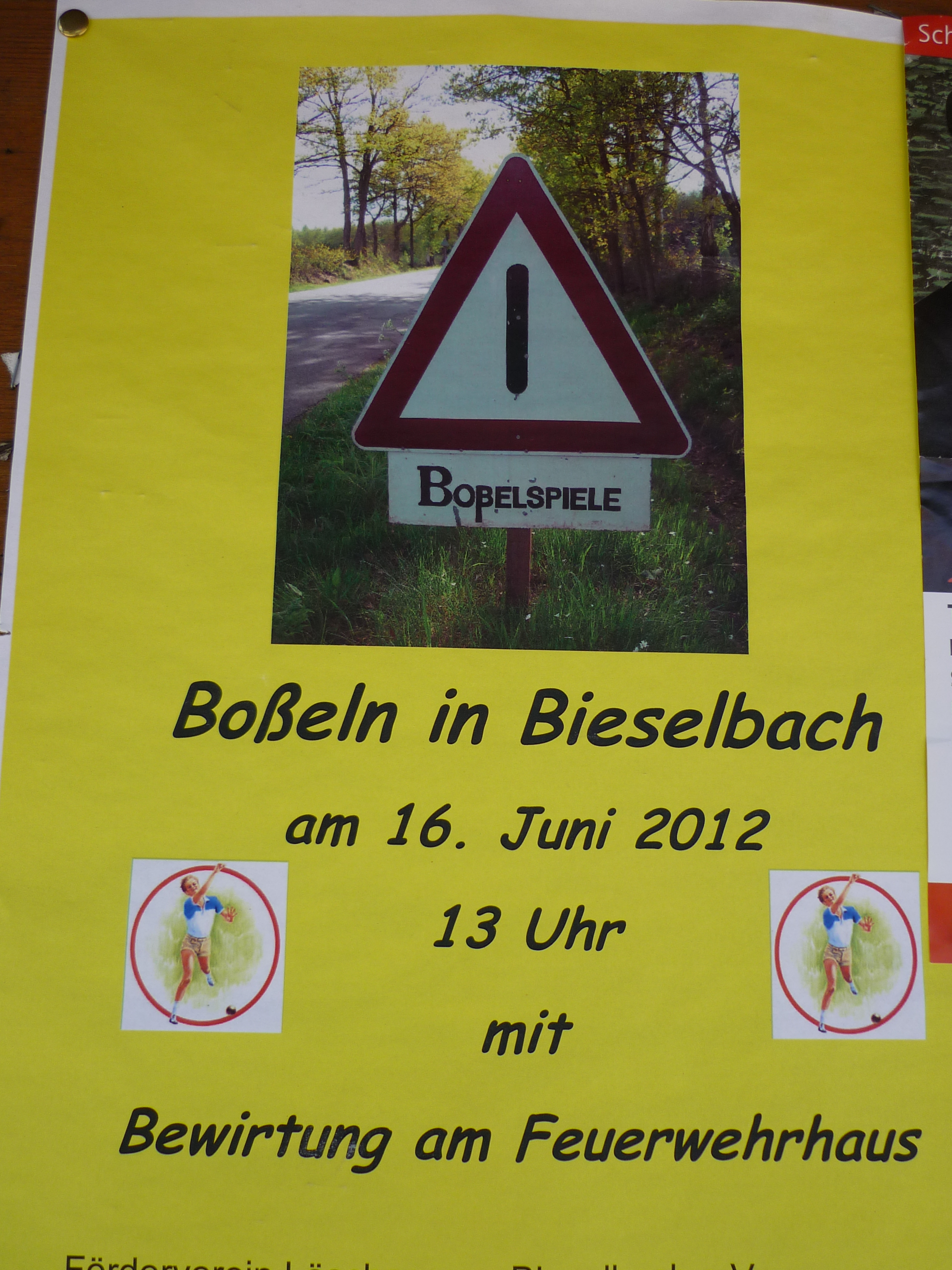 Plakat Bosseln Bieselbach 2012.