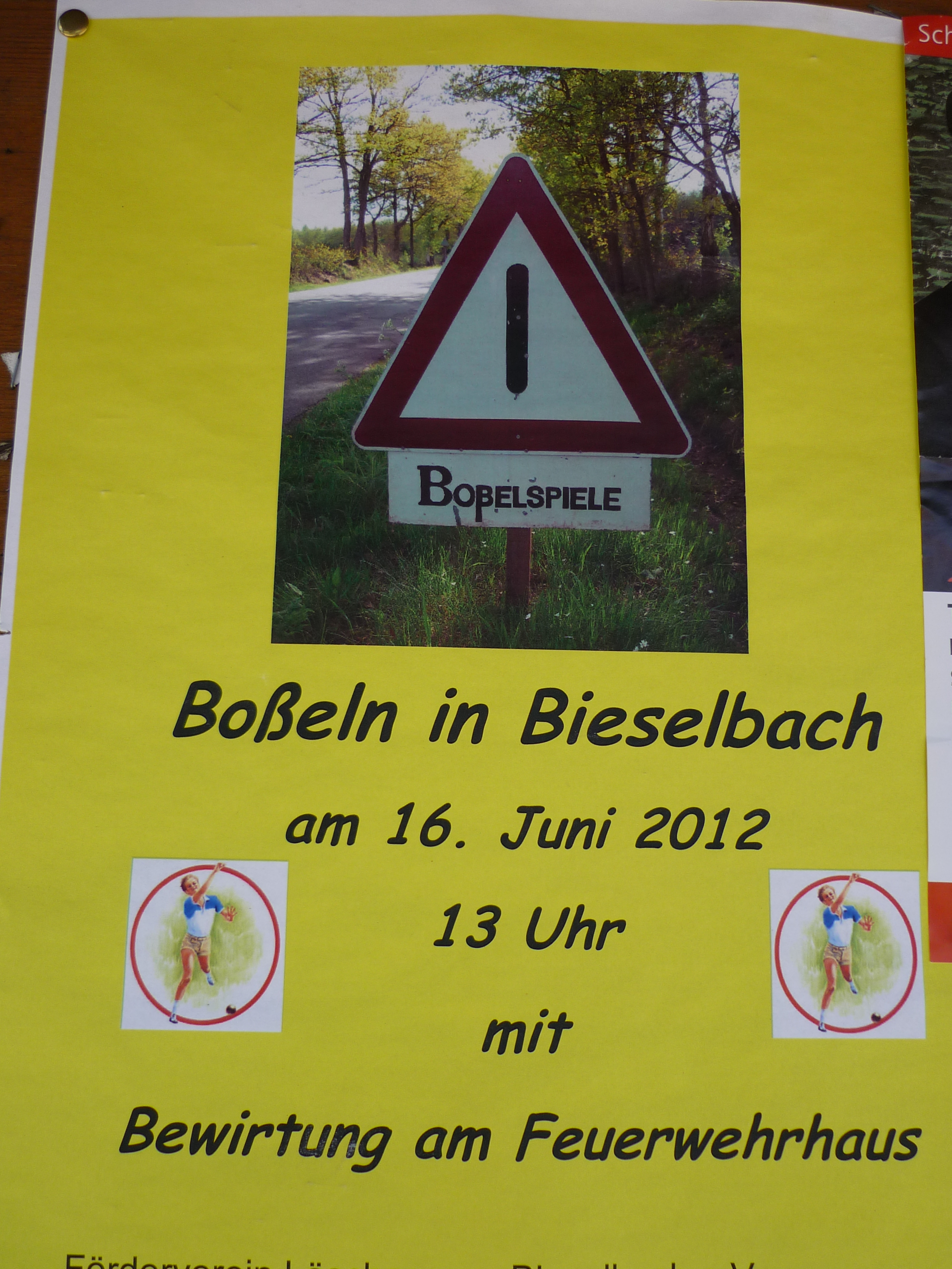 Plakat Bosseln Bieselbach 2012.