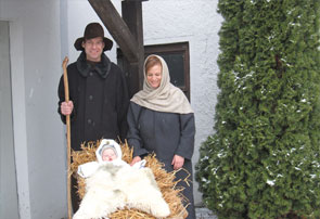 Darstellung der Heiligen Familie.